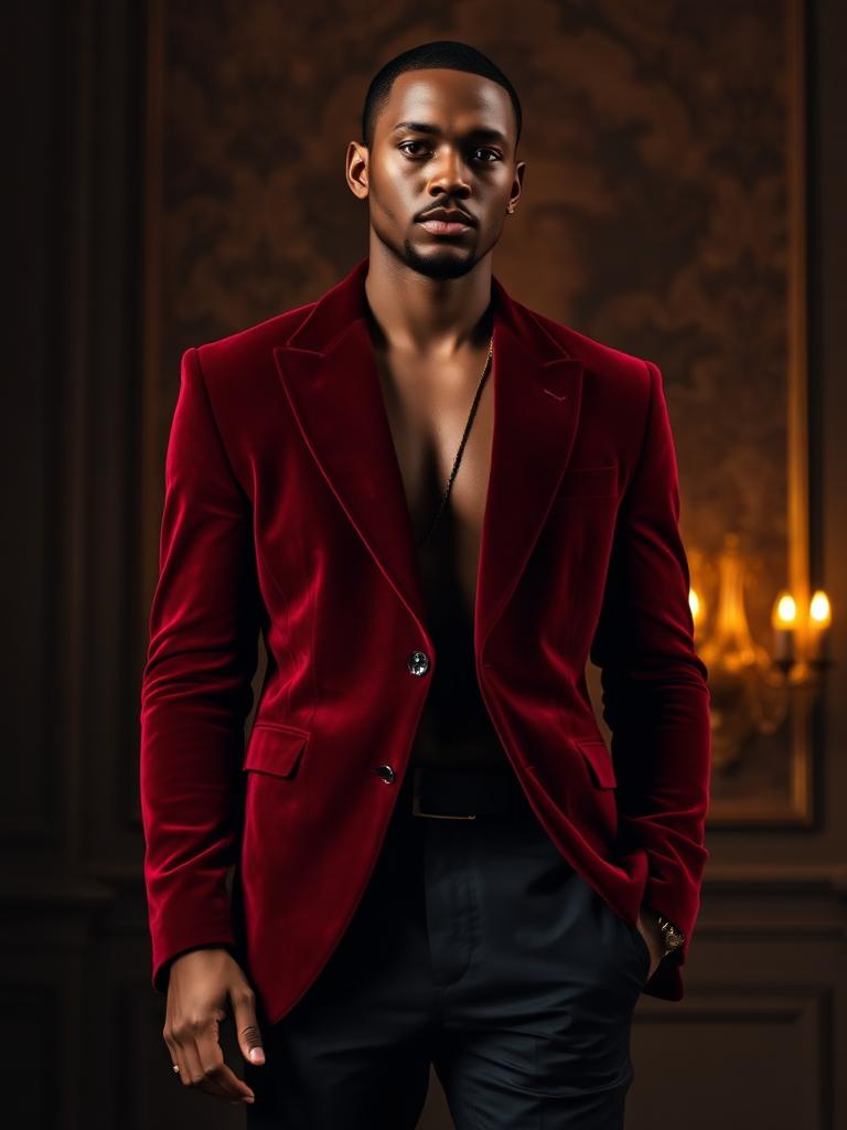 Burgundy Velvet Blazer