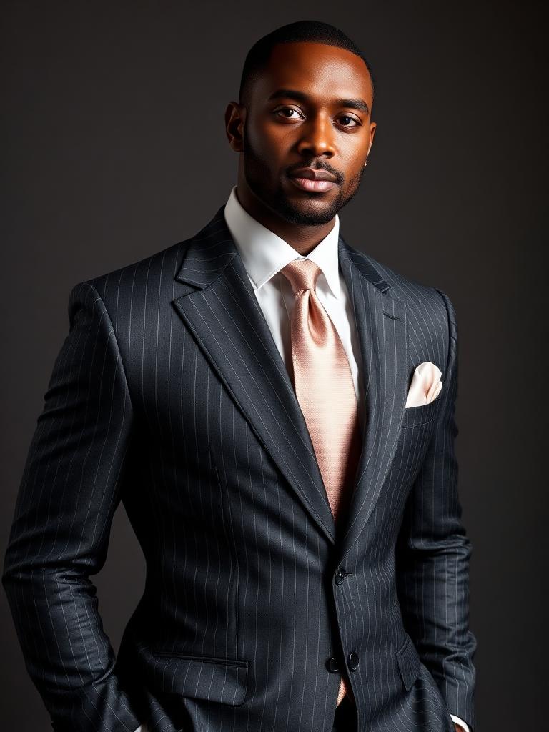 Charcoal Pinstripe