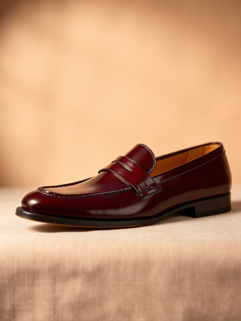 Burgundy Leather Loafer